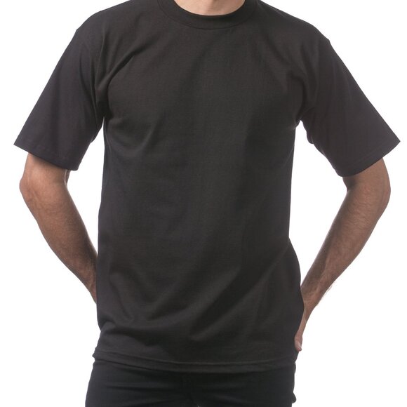 Pro Club Men's Heavyweight Cotton Short Sleeve Crew Neck T-Shirt - Picture 2 of 5